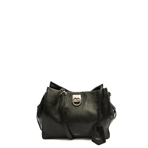 Picture of Mulberry Tote Iris - Small in Black, Calfskin Leather