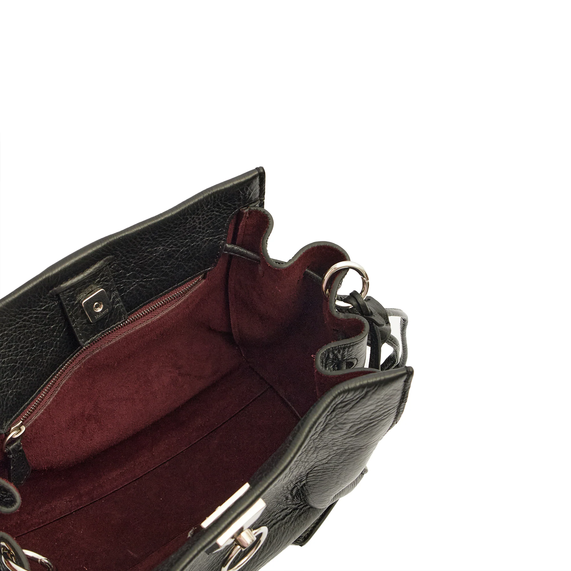 Picture of Mulberry Tote Iris - Small in Black, Calfskin Leather