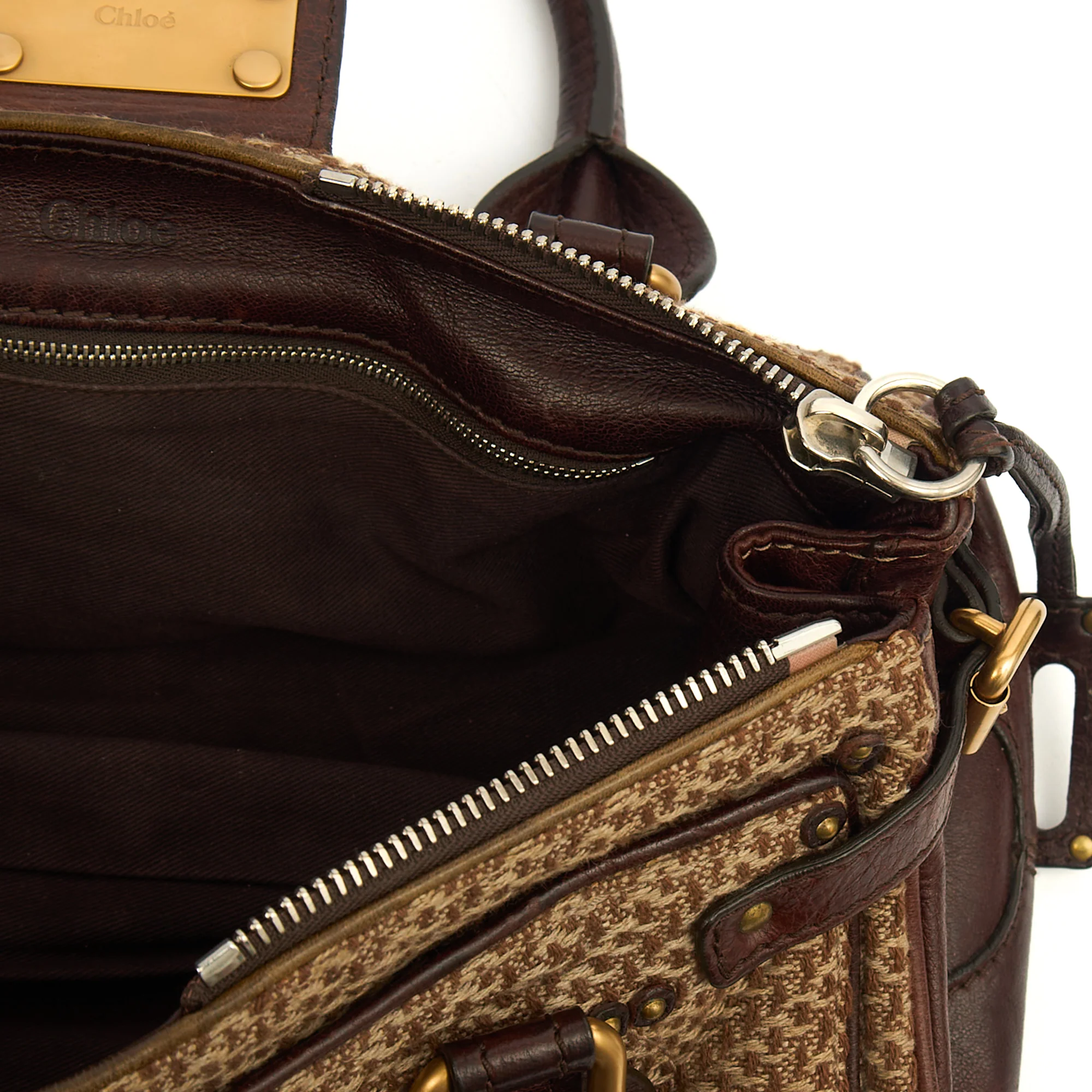 Picture of Chloe Tote Paddington in Brown, Canvas