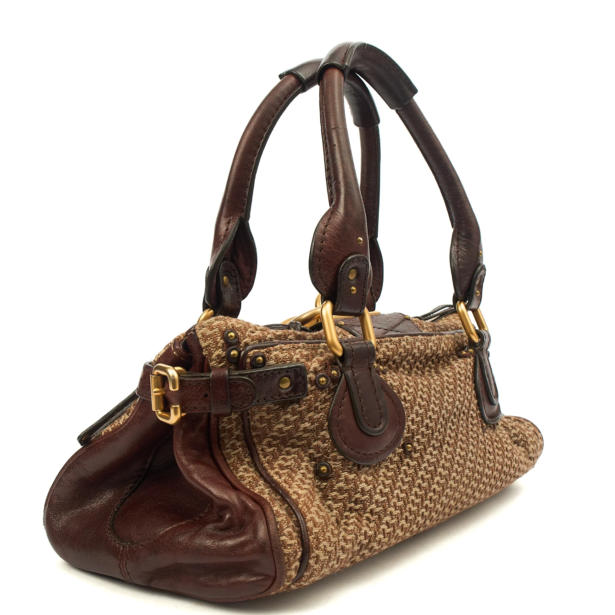 Picture of Chloe Tote Paddington in Brown, Canvas