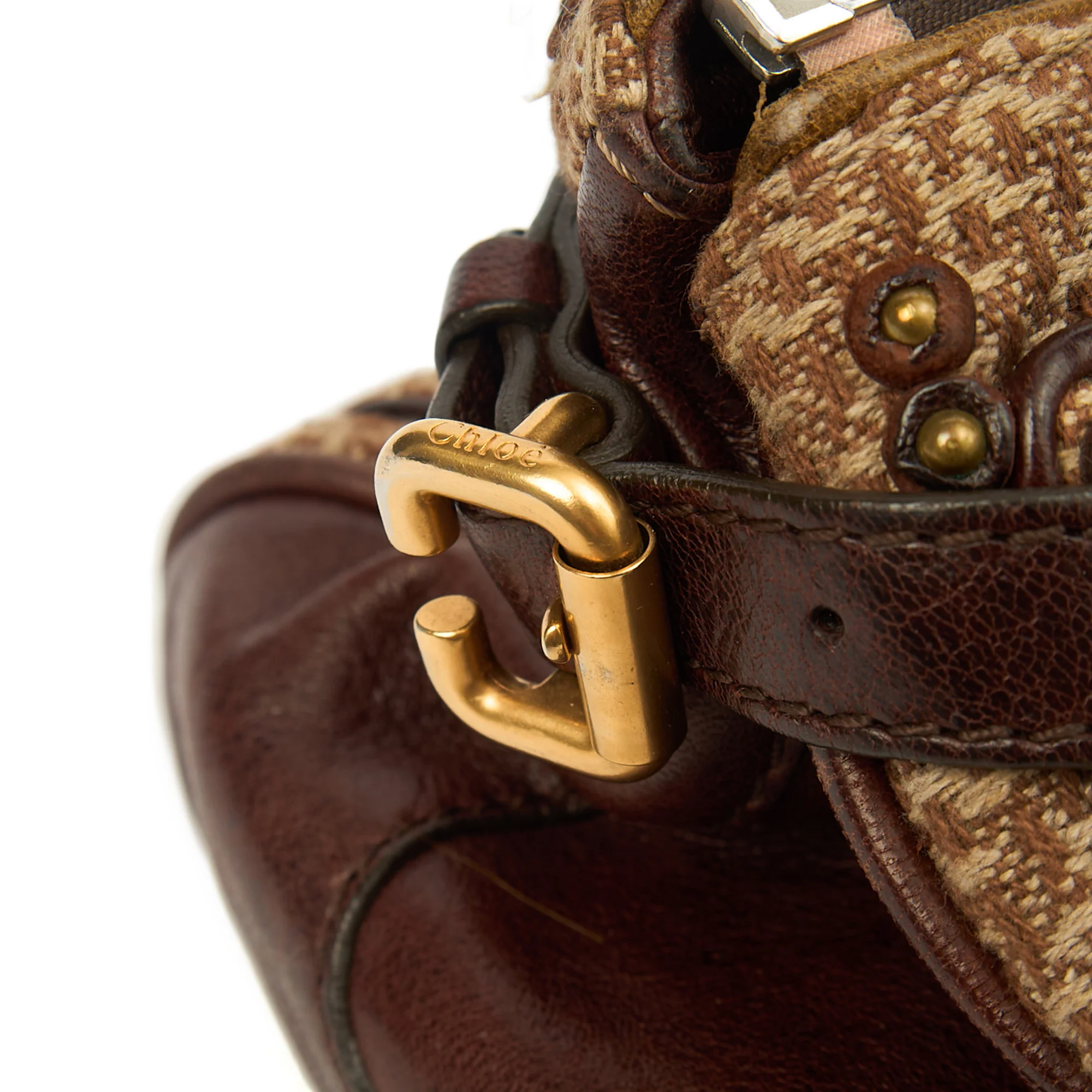 Picture of Chloe Tote Paddington in Brown, Canvas