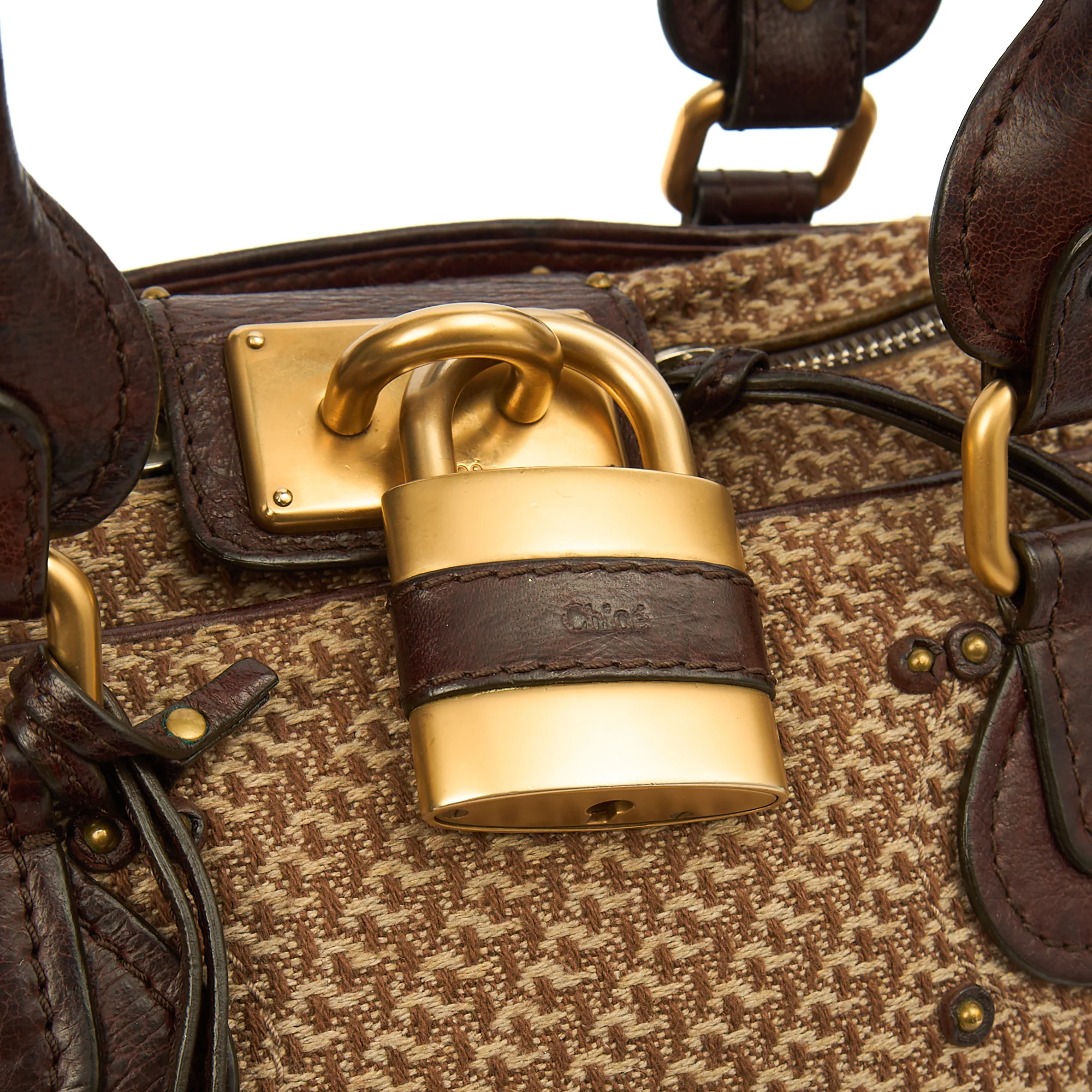 Picture of Chloe Tote Paddington in Brown, Canvas