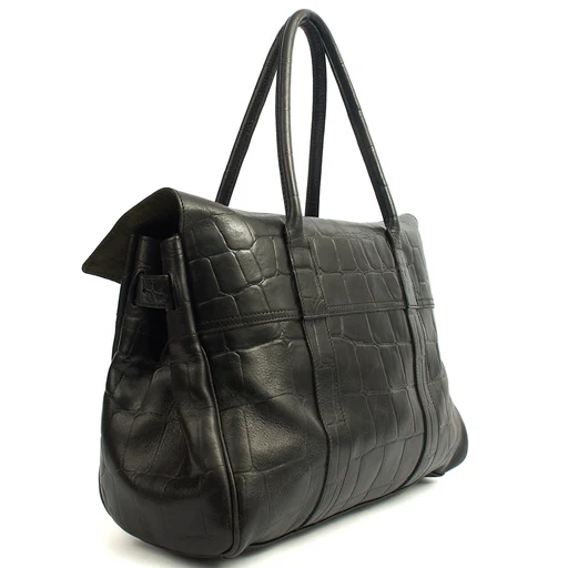 Picture of Mulberry Tote Bayswater Heritage in Black, Exotic Effect Leather
