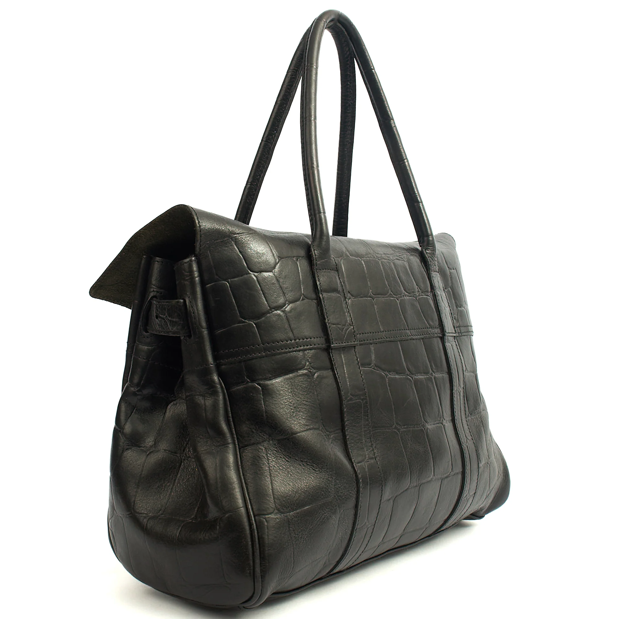 Picture of Mulberry Tote Bayswater Heritage in Black, Exotic Effect Leather