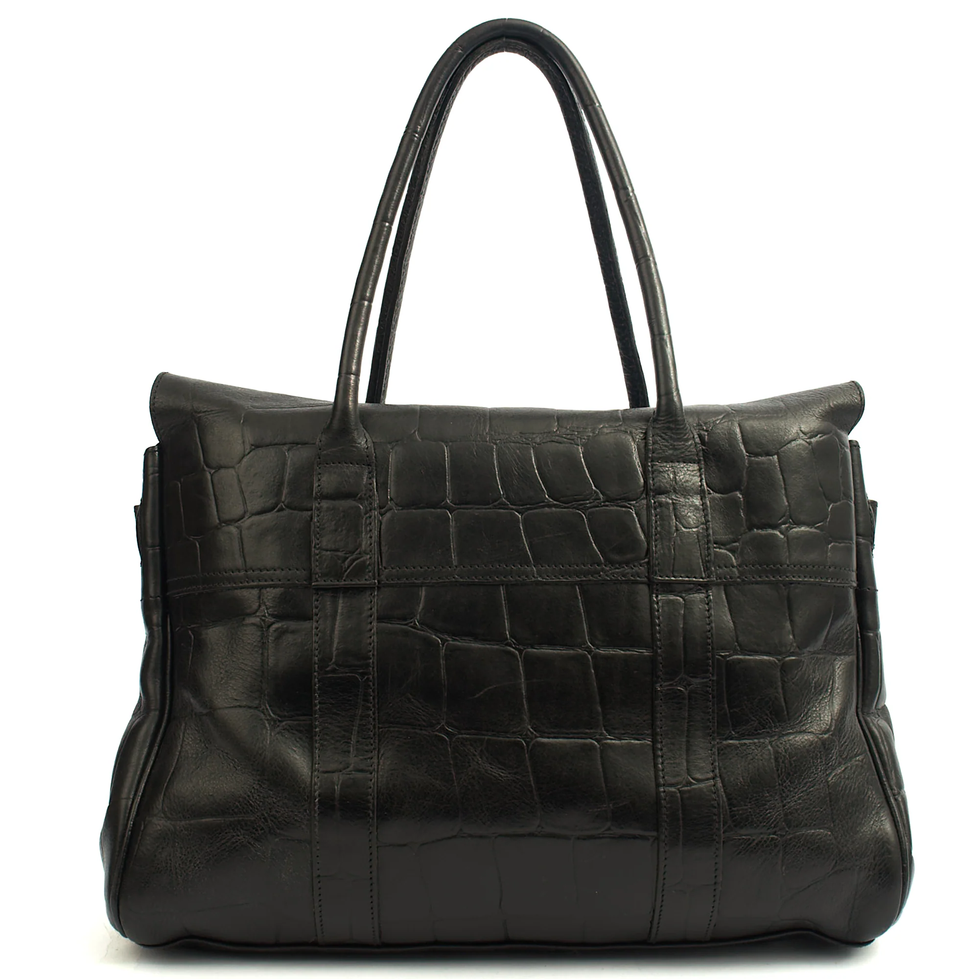 Picture of Mulberry Tote Bayswater Heritage in Black, Exotic Effect Leather