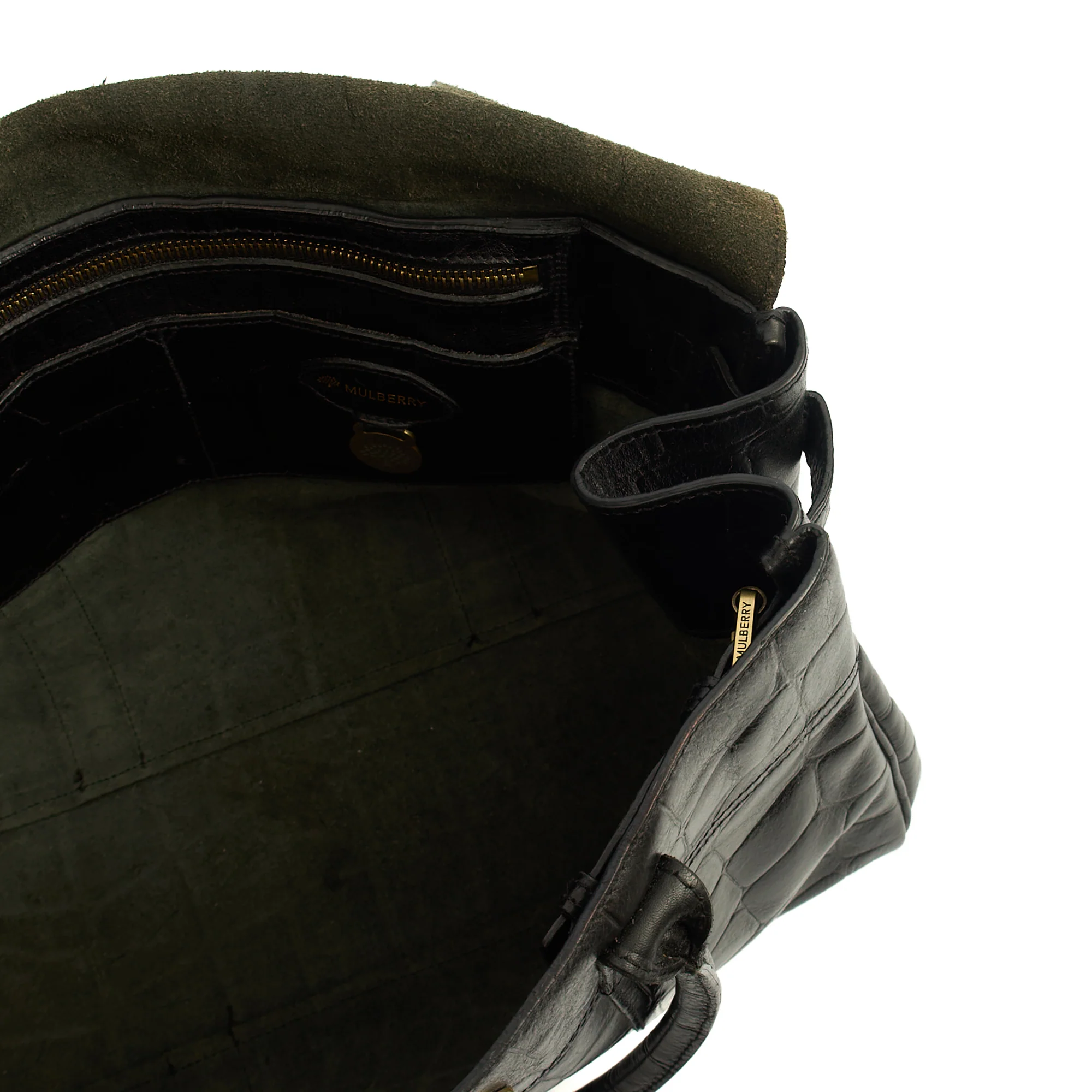 Picture of Mulberry Tote Bayswater Heritage in Black, Exotic Effect Leather