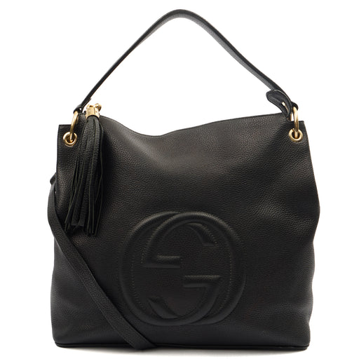 Picture of Gucci Shoulder Bag Soho Hobo in Black, Leather