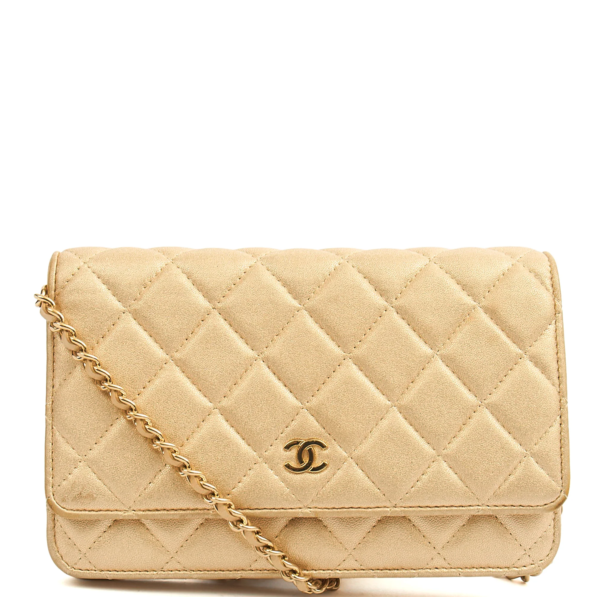 Picture of Chanel Cross Body Wallet on Chain in Metallic, Fabric