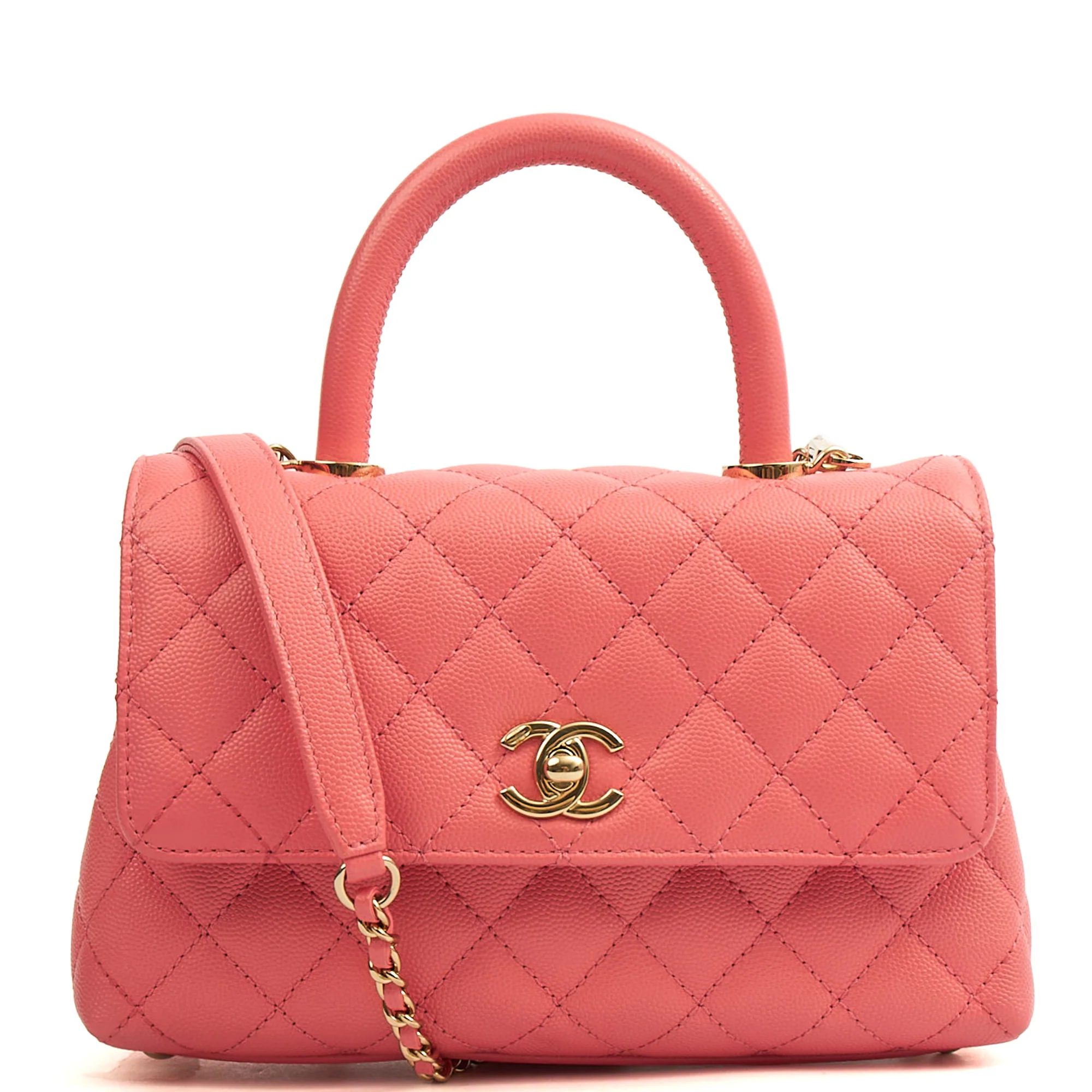 Picture of Chanel Top Handle Coco Top Handle in Pink, Caviar Leather