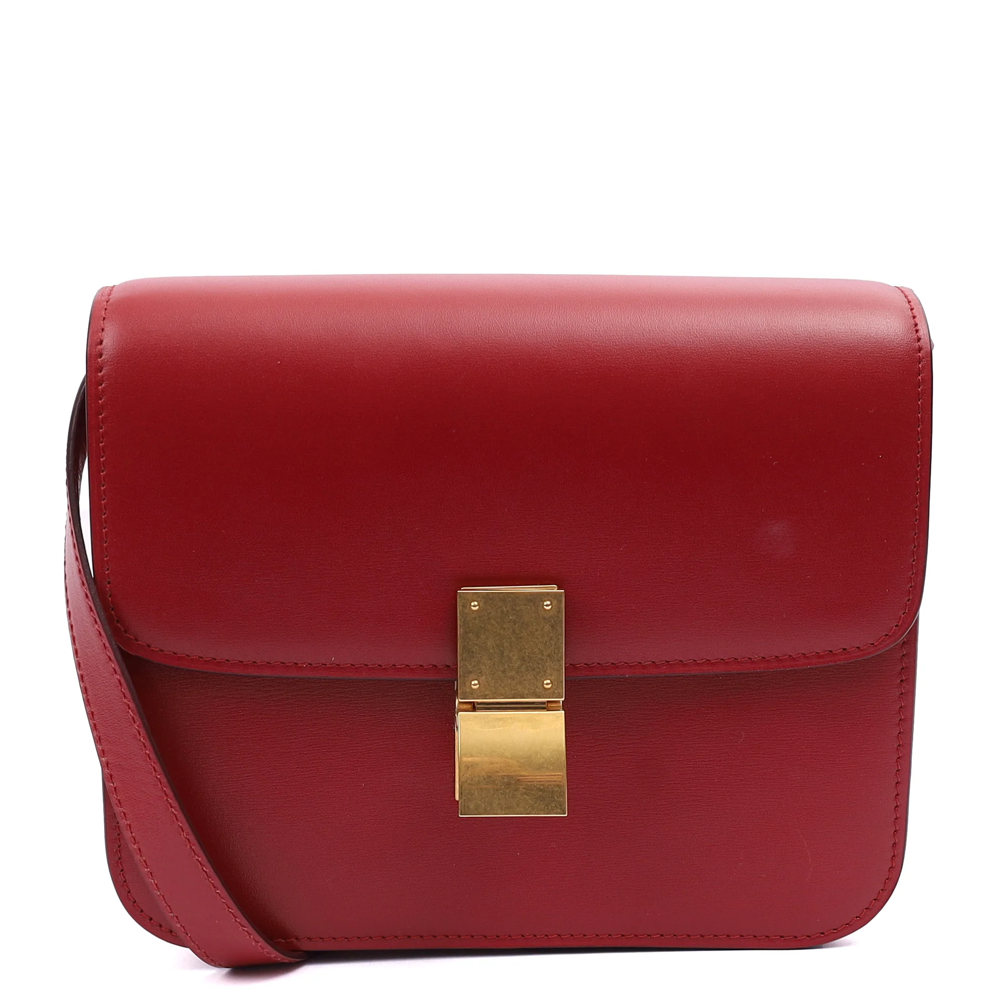 Picture of Celine Cross Body Box Bag - Medium in Red, Leather