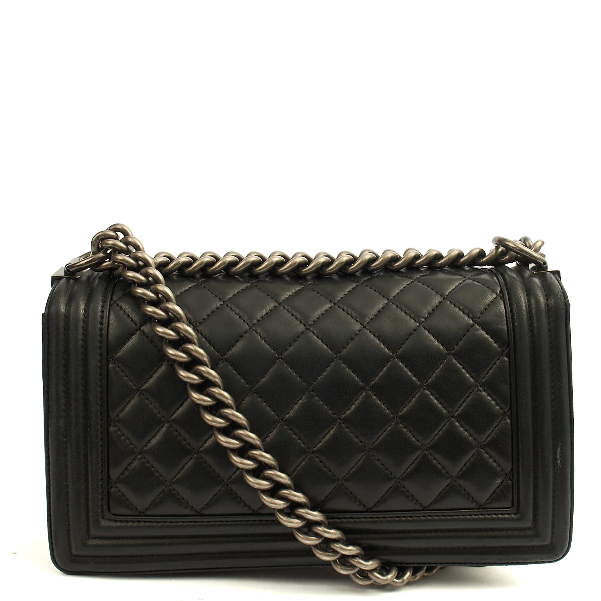 Picture of Chanel Shoulder Bag Boy - Medium in Black, Calfskin Leather
