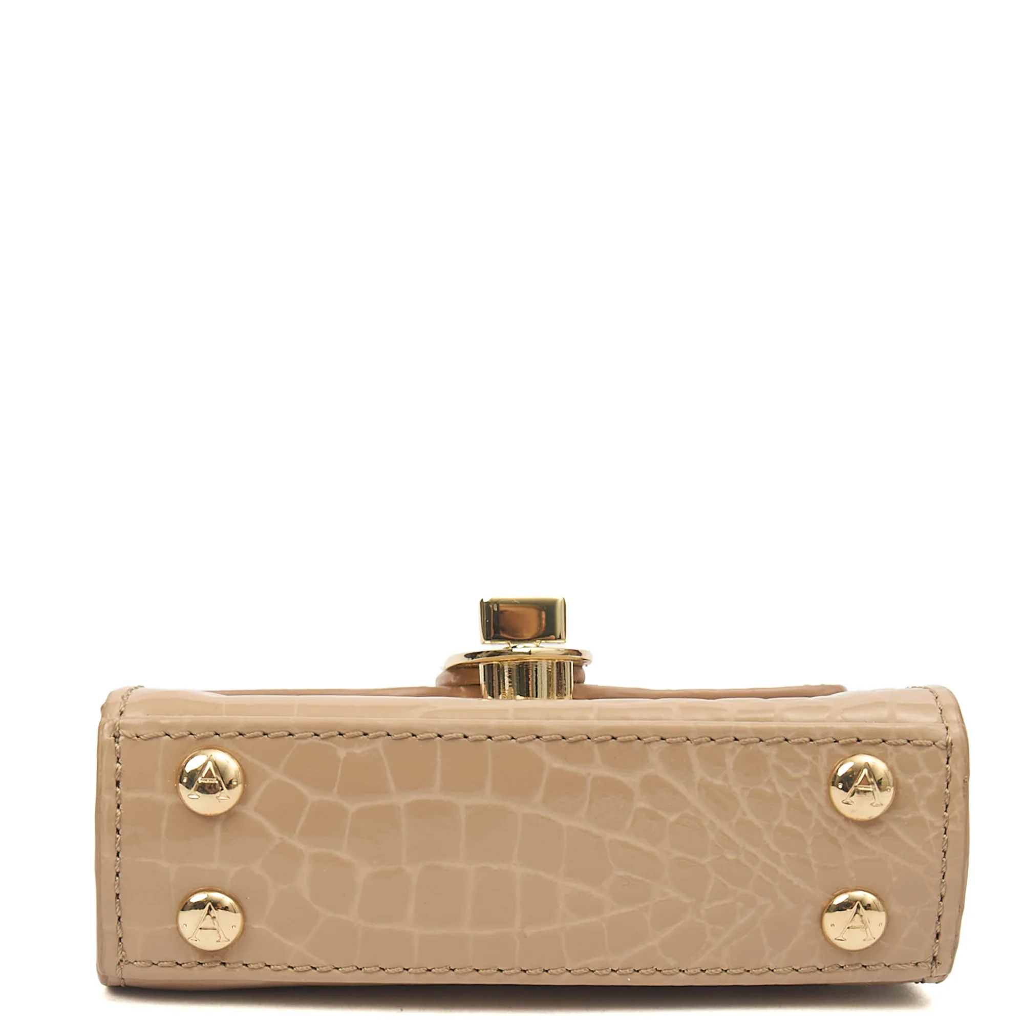 Picture of Aspinal of London Mini Bag Mayfair - Mini in Neutral, Exotic Effect Leather