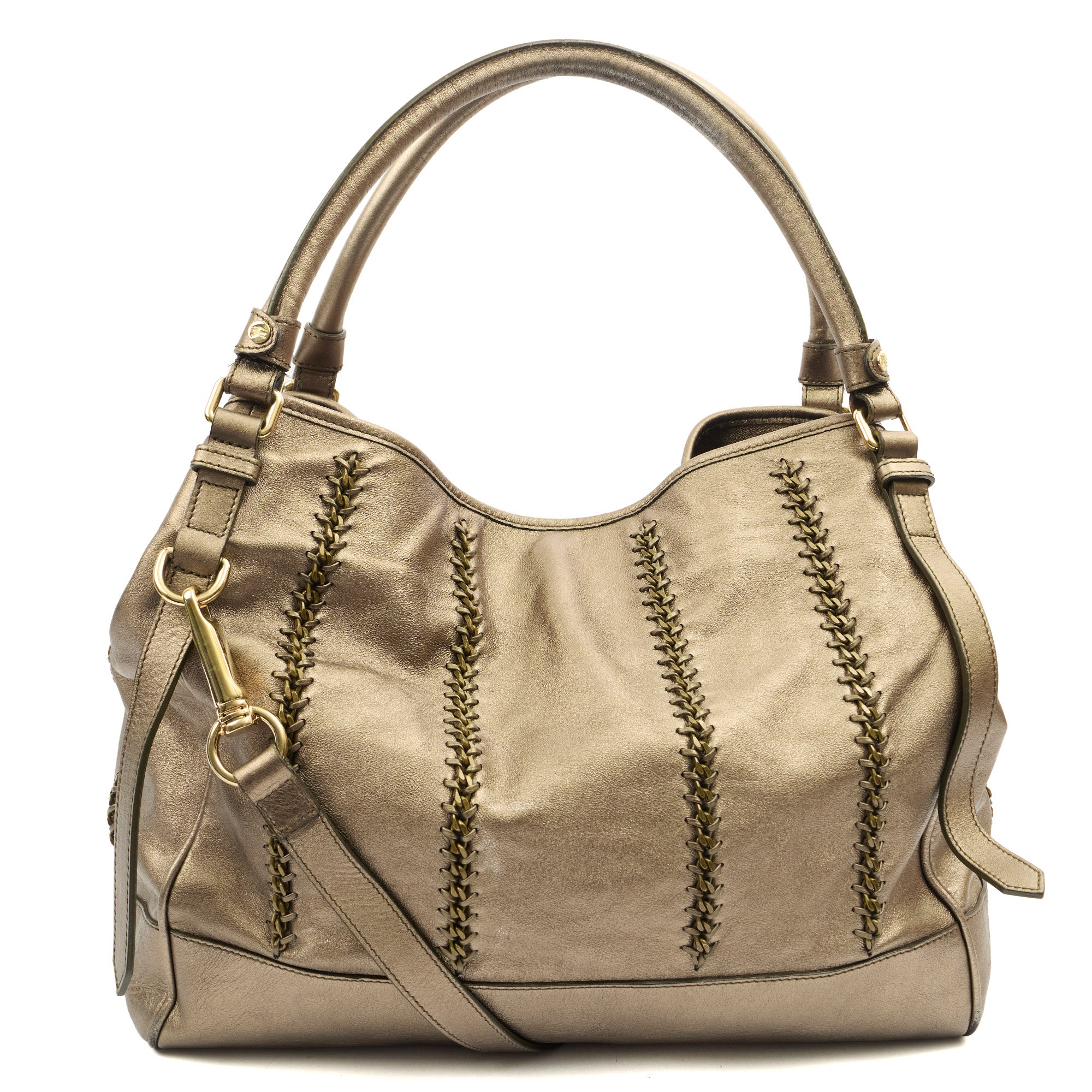 Picture of Burberry Tote Shoulder Bag in Metallic, Leather