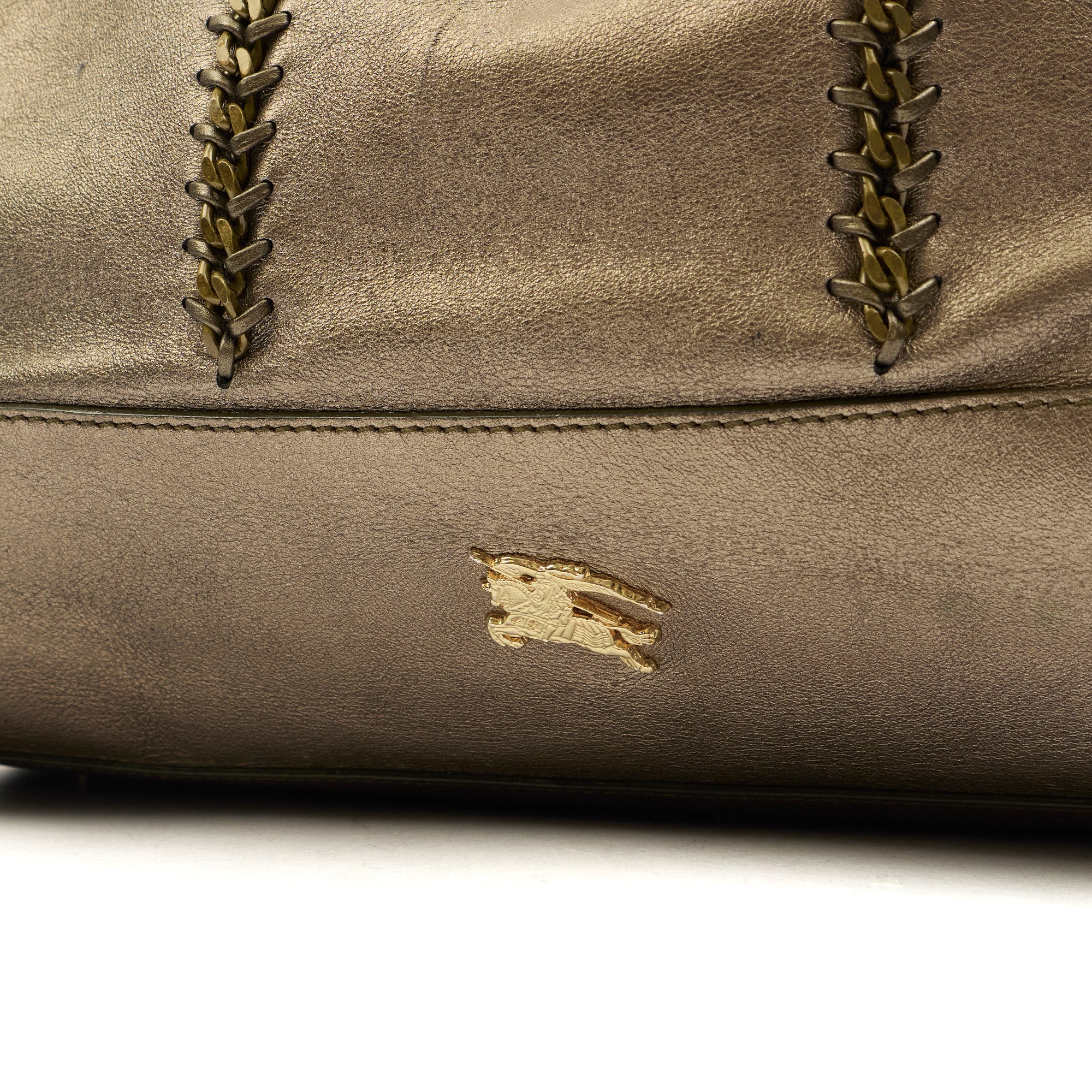 Picture of Burberry Tote Shoulder Bag in Metallic, Leather