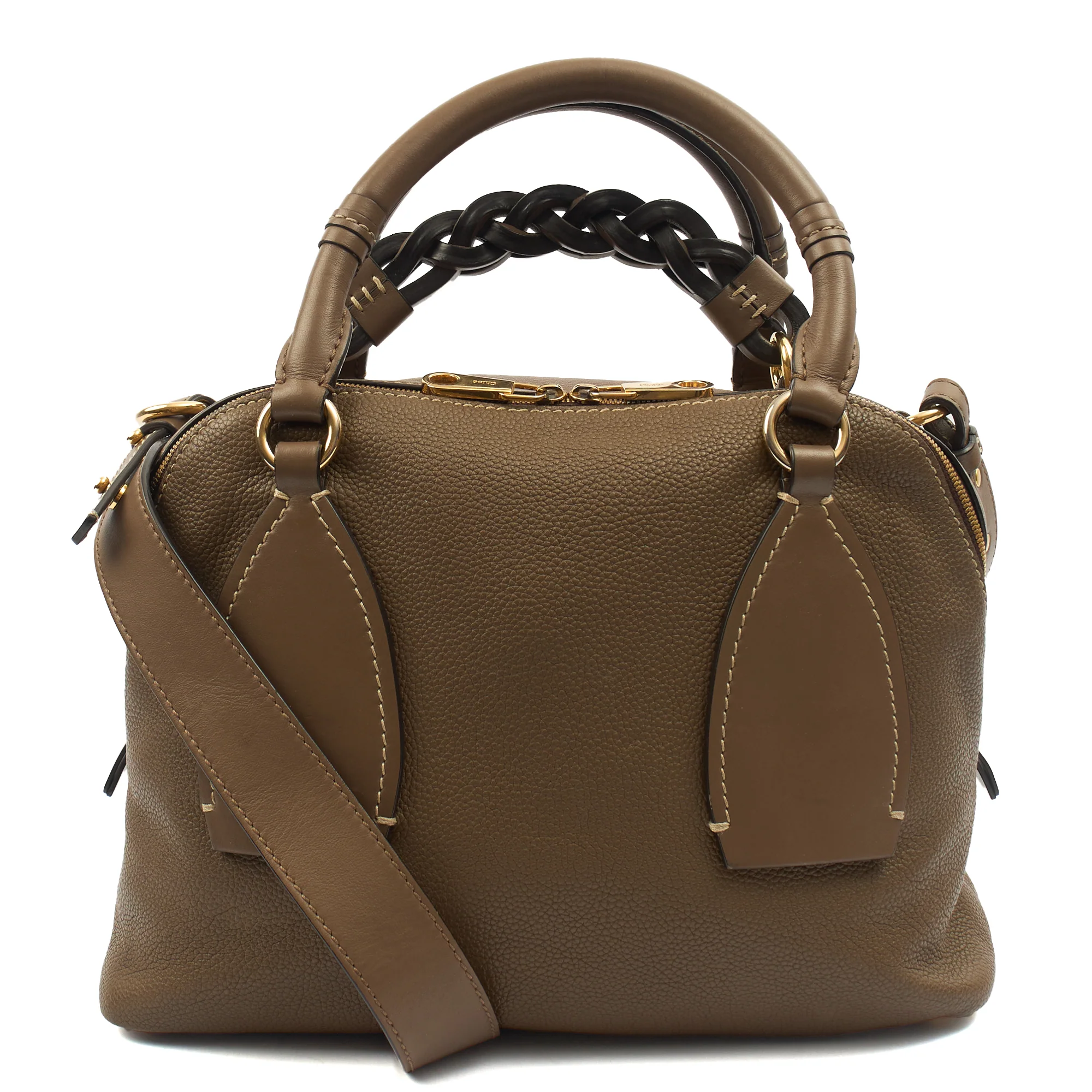 Picture of Chloe Top Handle Daria - Medium in Brown, Leather
