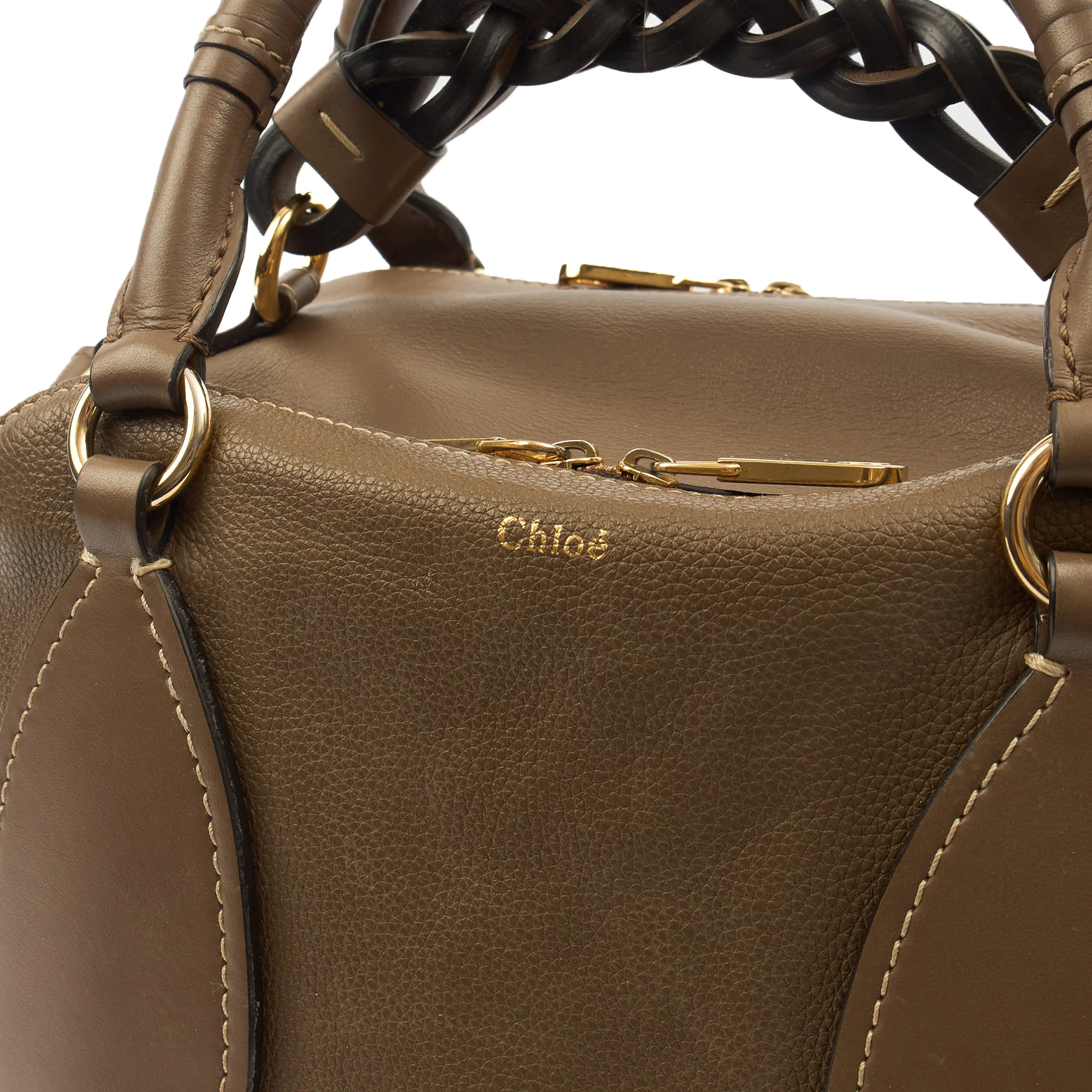 Picture of Chloe Top Handle Daria - Medium in Brown, Leather