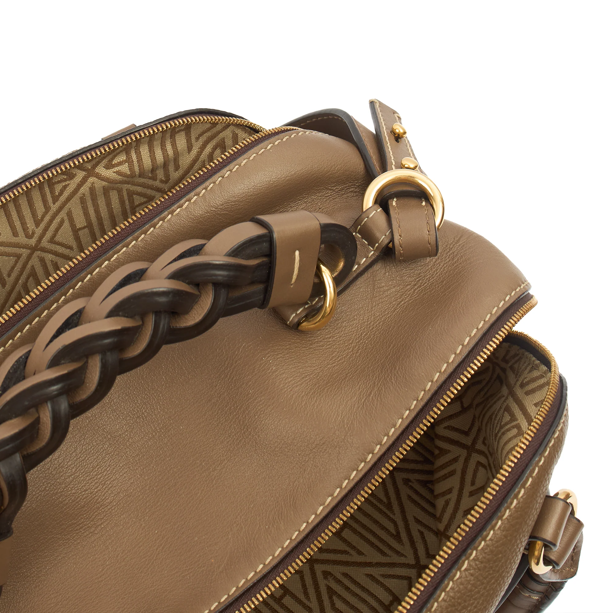 Picture of Chloe Top Handle Daria - Medium in Brown, Leather