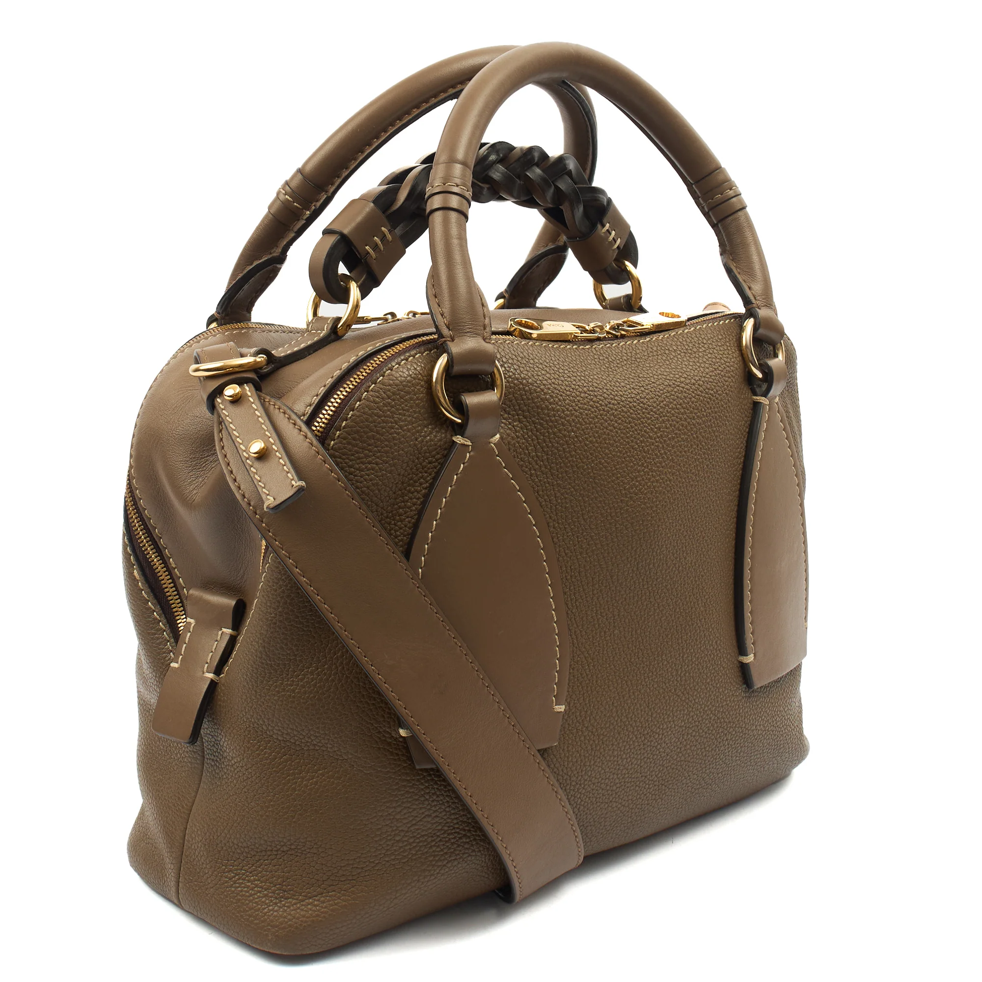 Picture of Chloe Top Handle Daria - Medium in Brown, Leather