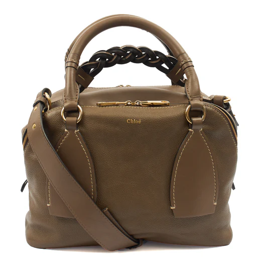 Picture of Chloe Top Handle Daria - Medium in Brown, Leather