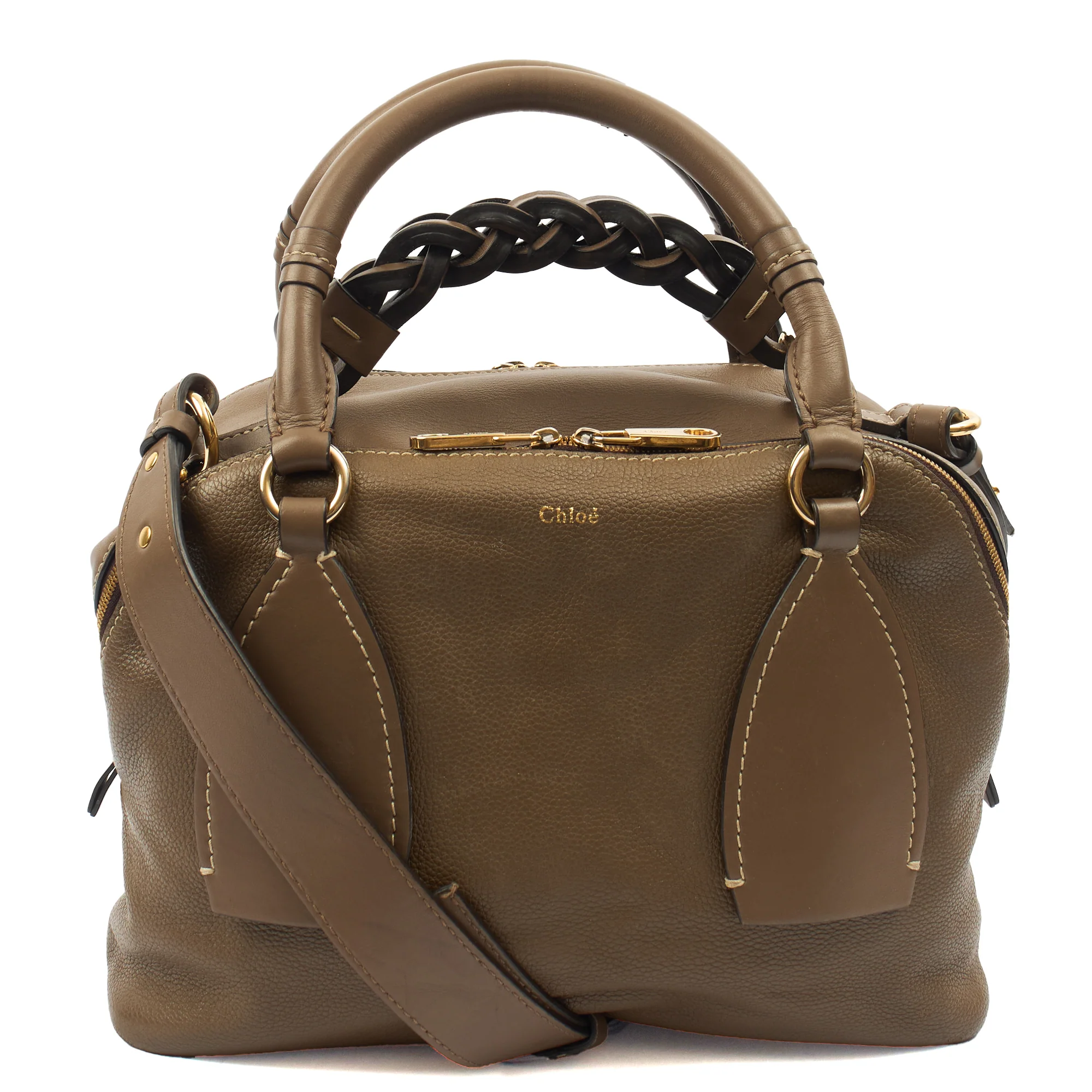 Picture of Chloe Top Handle Daria - Medium in Brown, Leather