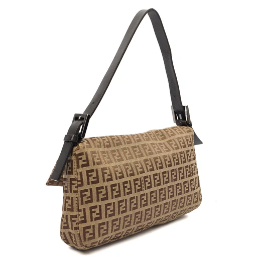 Picture of Fendi Shoulder Bag Baguette in Zucca FF, Canvas