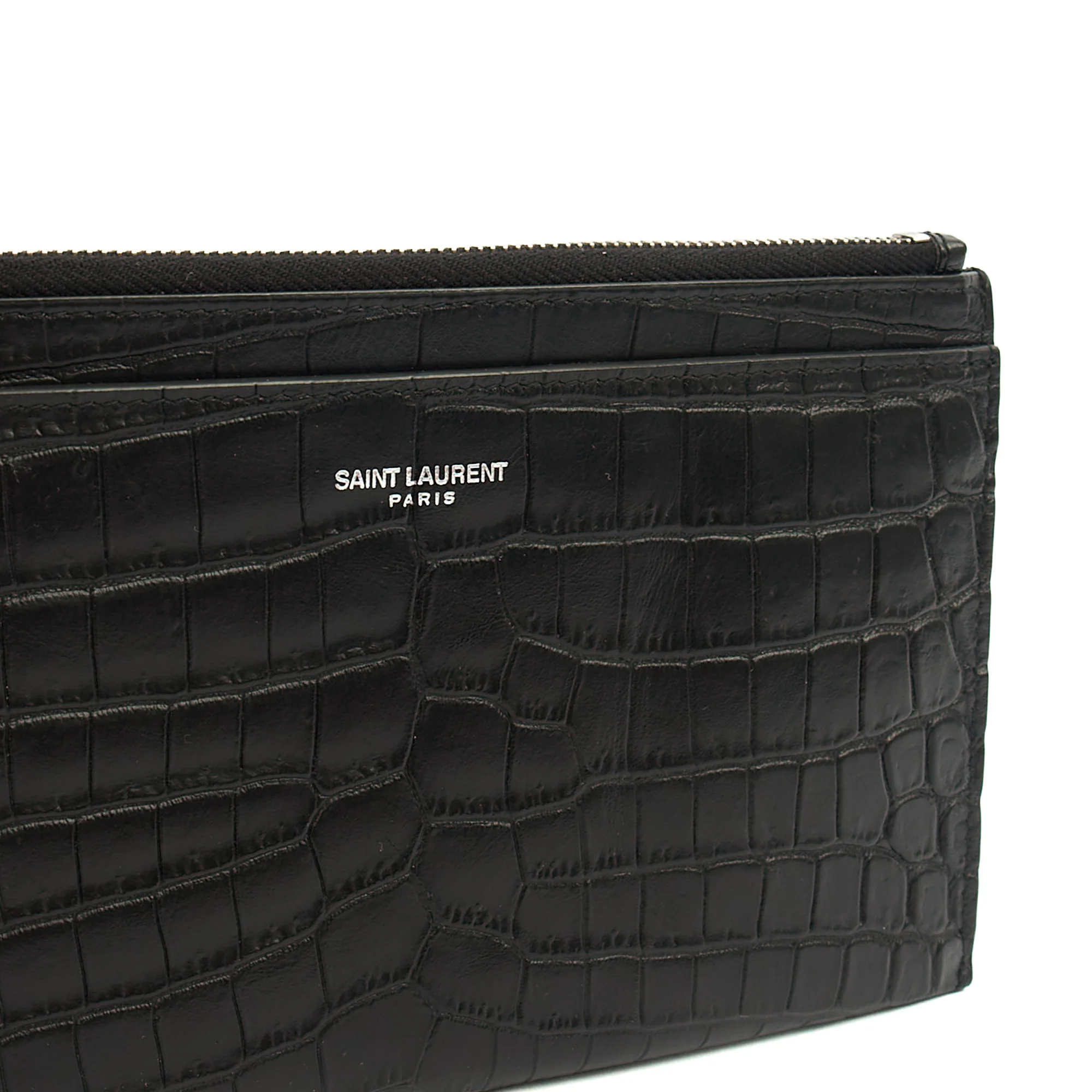 Picture of Saint Laurent Clutch Belle De Jour Clutch in Black, Calfskin Leather