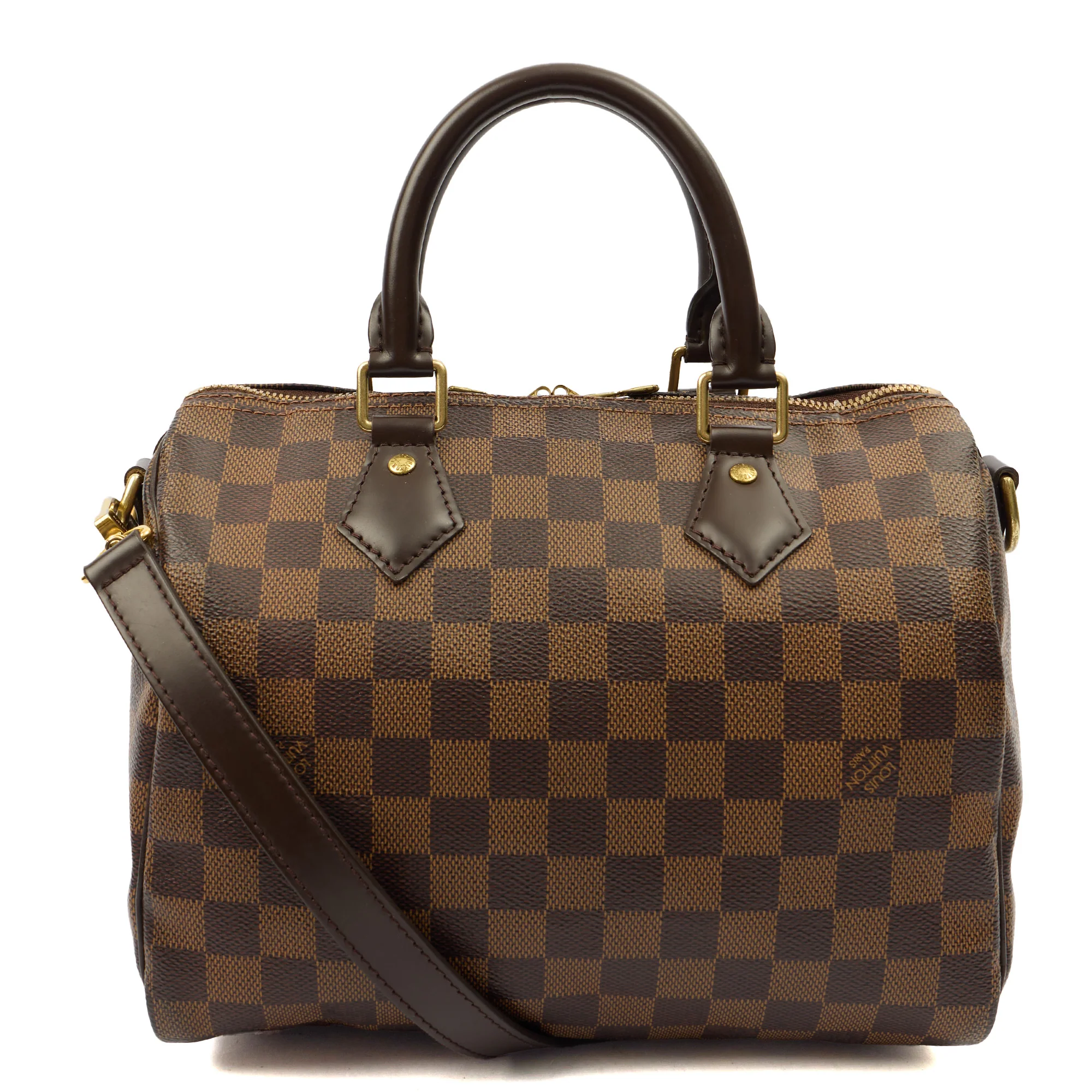 Picture of Louis Vuitton Cross Body Speedy Bandouliere 25 in Damier, Canvas