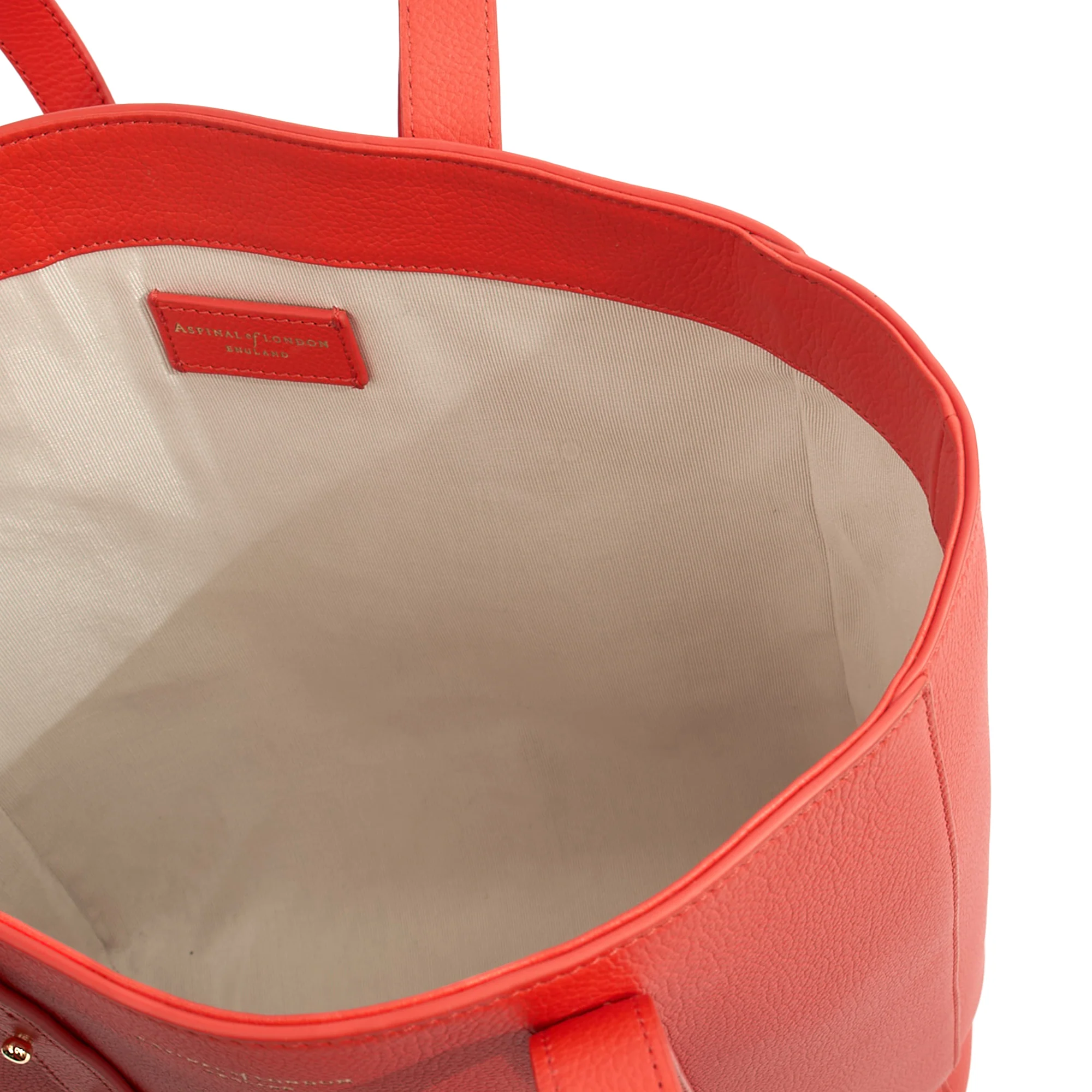 Picture of Aspinal of London Tote Regent Tote in Red, Leather