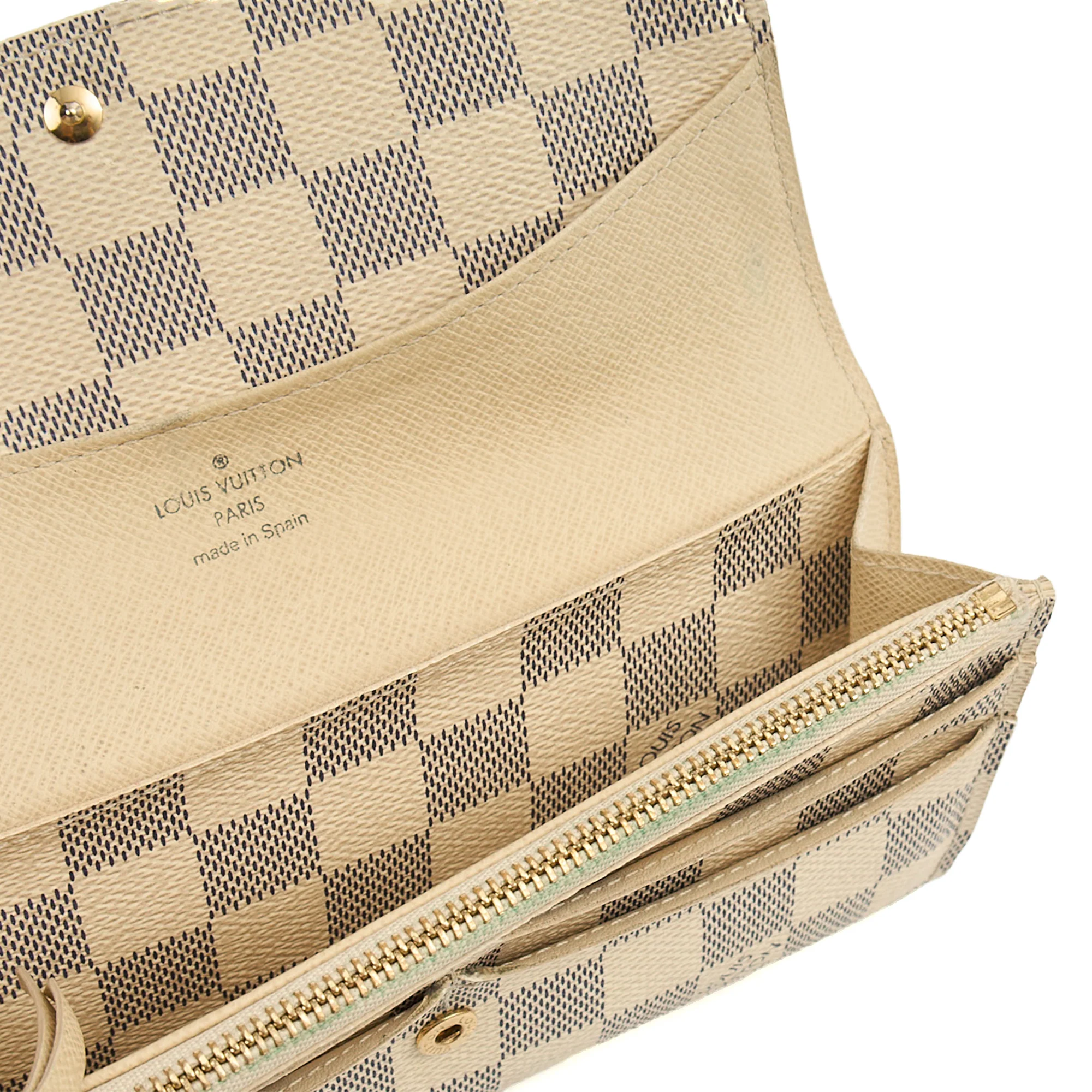 Picture of Louis Vuitton Purse Emilie Wallet in Damier Azur, Canvas
