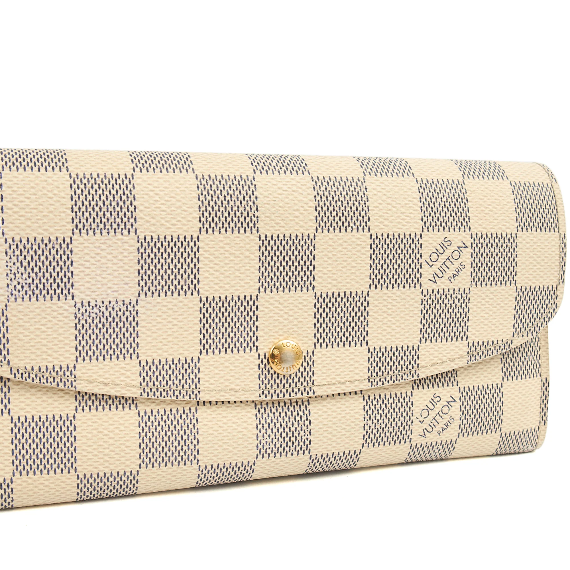 Picture of Louis Vuitton Purse Emilie Wallet in Damier Azur, Canvas