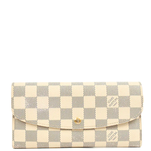 Picture of Louis Vuitton Purse Emilie Wallet in Damier Azur, Canvas