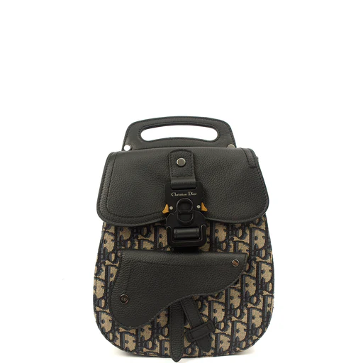 Picture of Christian Dior Backpack Gallop - Mini in Blue, Dior Oblique Embroidery