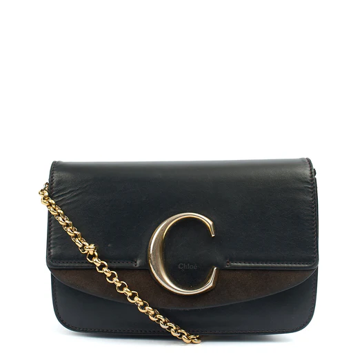 Picture of Chloe Cross Body Chloe C - Small in Black, Calfskin Leather