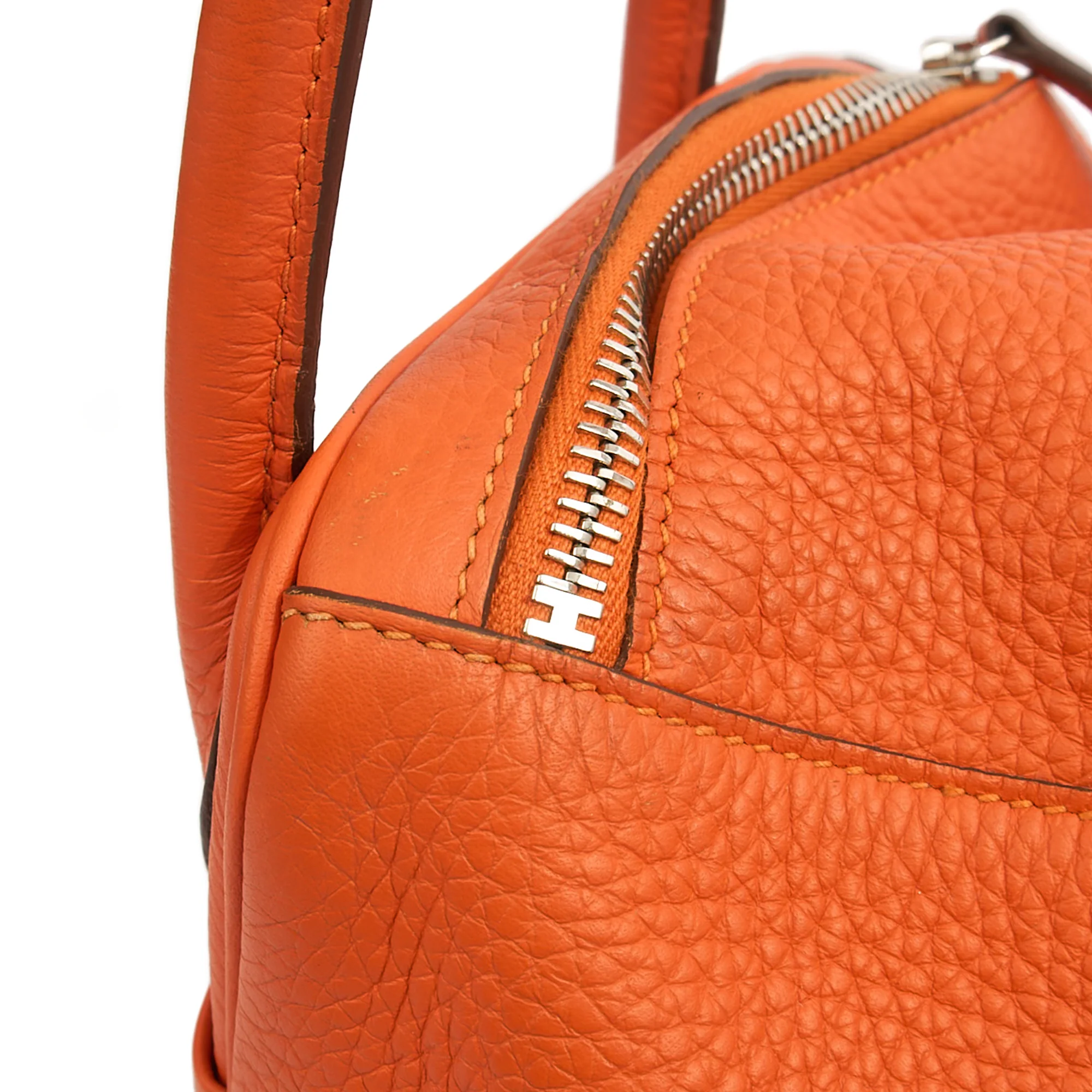 Picture of Hermes Tote Lindy 30 in Classic Orange, Togo Leather