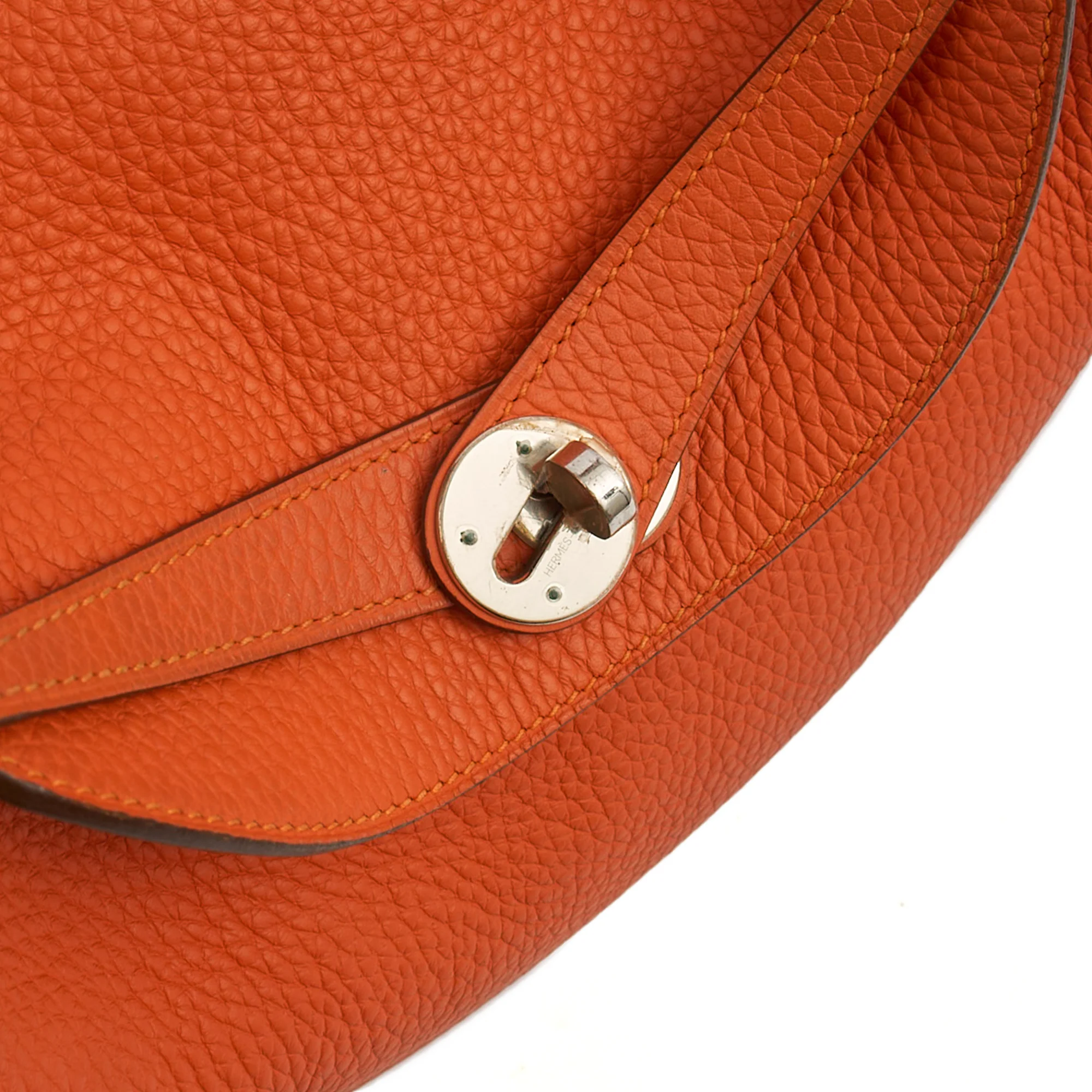 Picture of Hermes Tote Lindy 30 in Classic Orange, Togo Leather