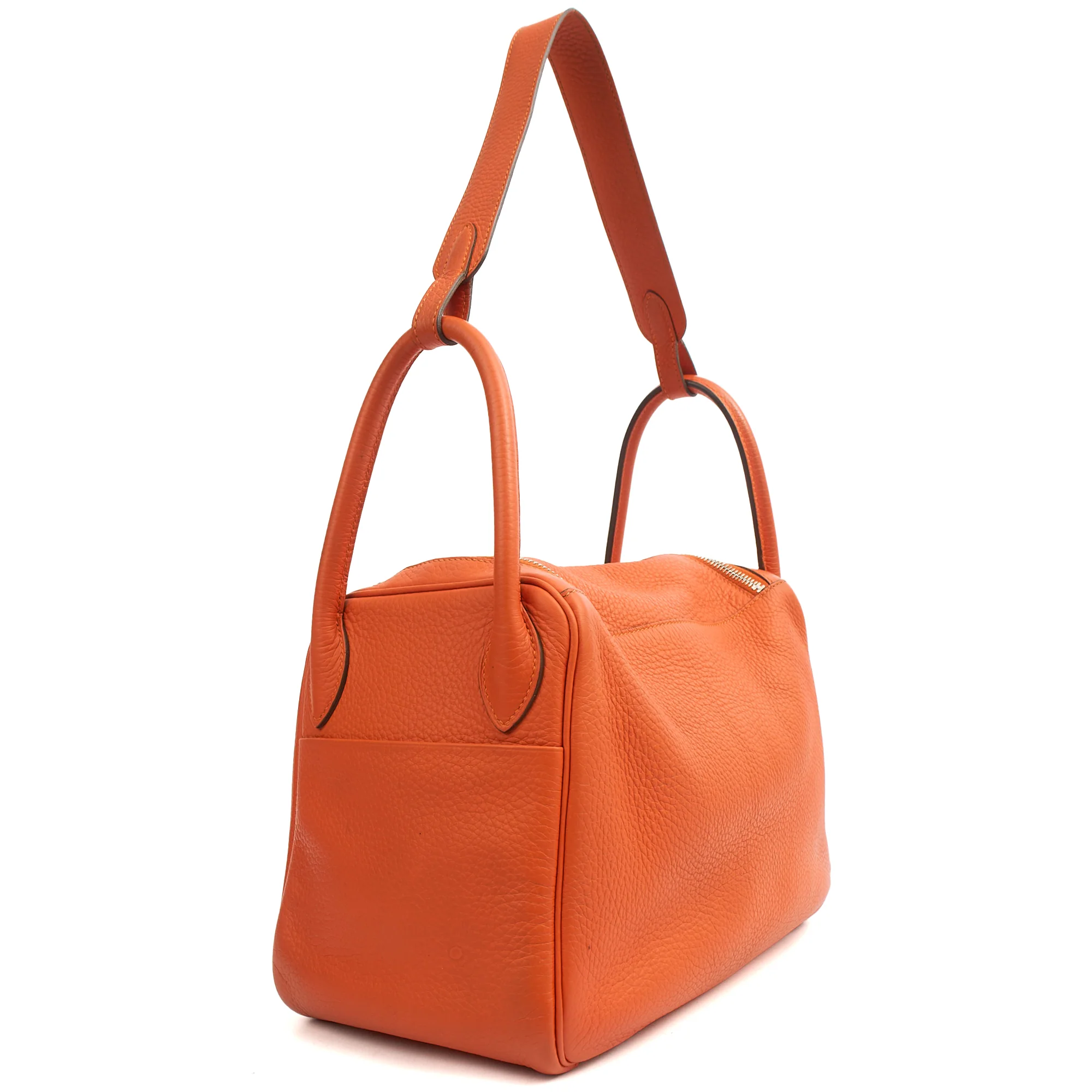 Picture of Hermes Tote Lindy 30 in Classic Orange, Togo Leather