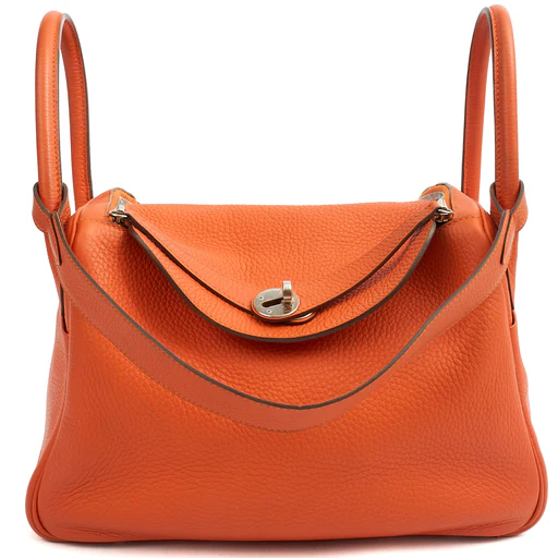 Picture of Hermes Tote Lindy 30 in Classic Orange, Togo Leather