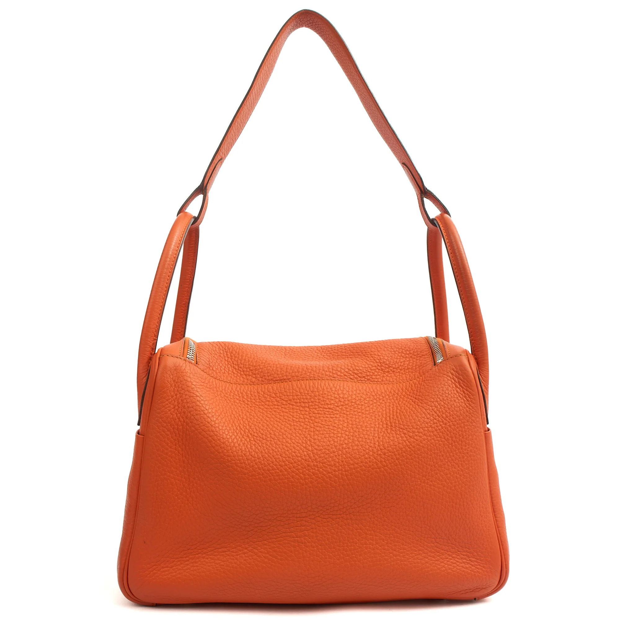 Picture of Hermes Tote Lindy 30 in Classic Orange, Togo Leather