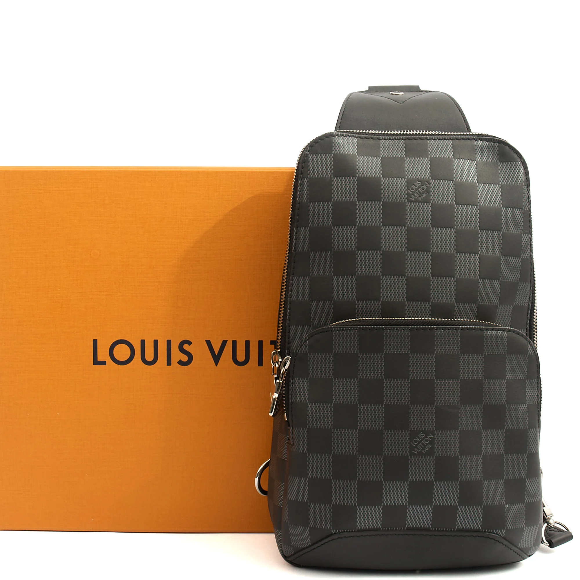 Picture of Louis Vuitton Cross Body Avenue Sling bag in Damier Graphite, Canvas