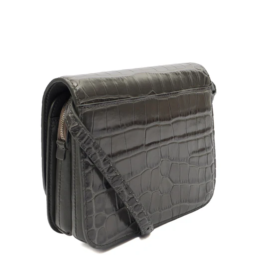 Picture of Balenciaga Cross Body B. Crossbody in Grey, Exotic Effect Leather