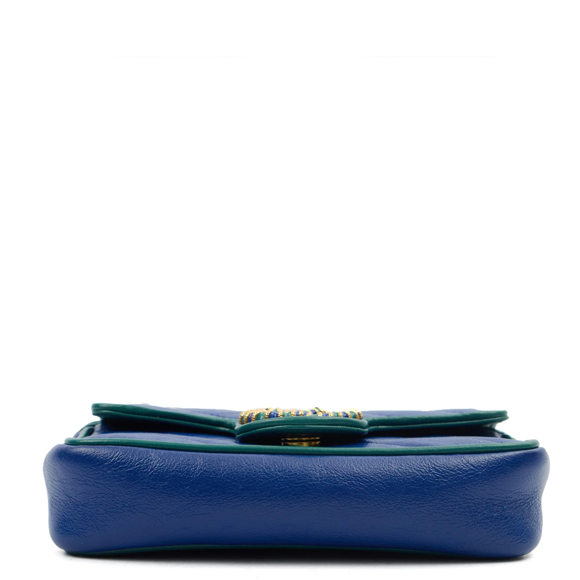 Picture of Gucci Mini Bag Marmont Shoulder Flap Bag - Super Mini in Blue, Leather