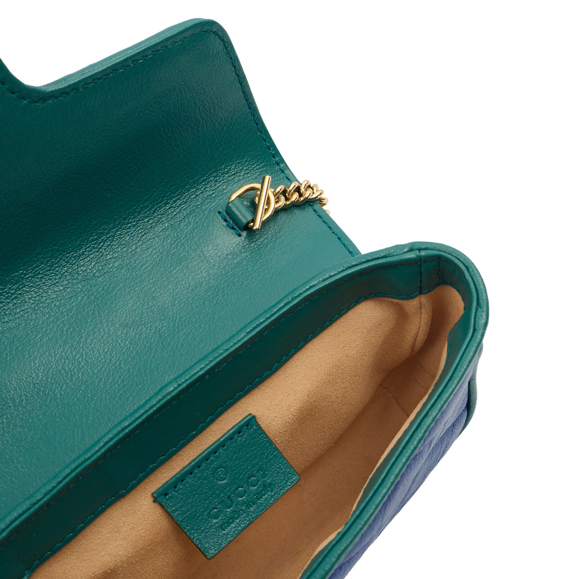 Picture of Gucci Mini Bag Marmont Shoulder Flap Bag - Super Mini in Blue, Leather