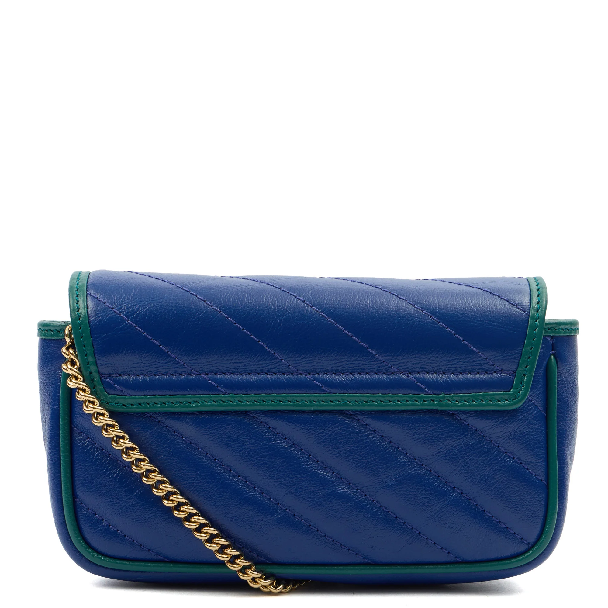 Picture of Gucci Mini Bag Marmont Shoulder Flap Bag - Super Mini in Blue, Leather