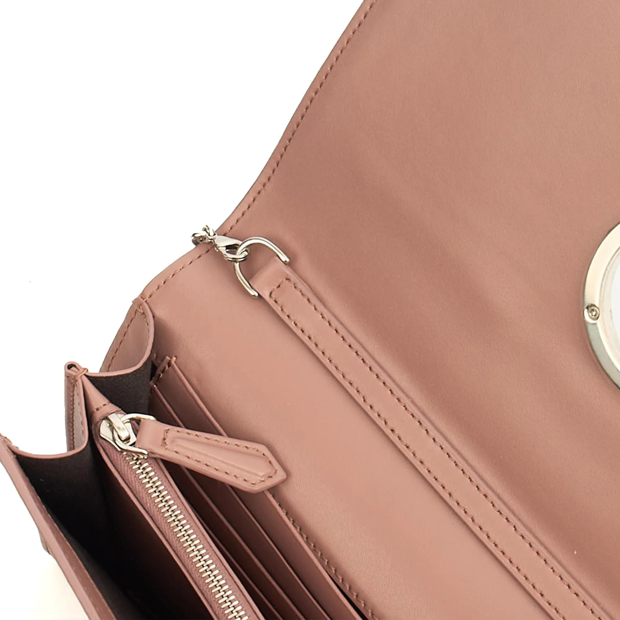 Picture of Fendi Cross Body Kan I F Wallet On Chain in Pink, Leather