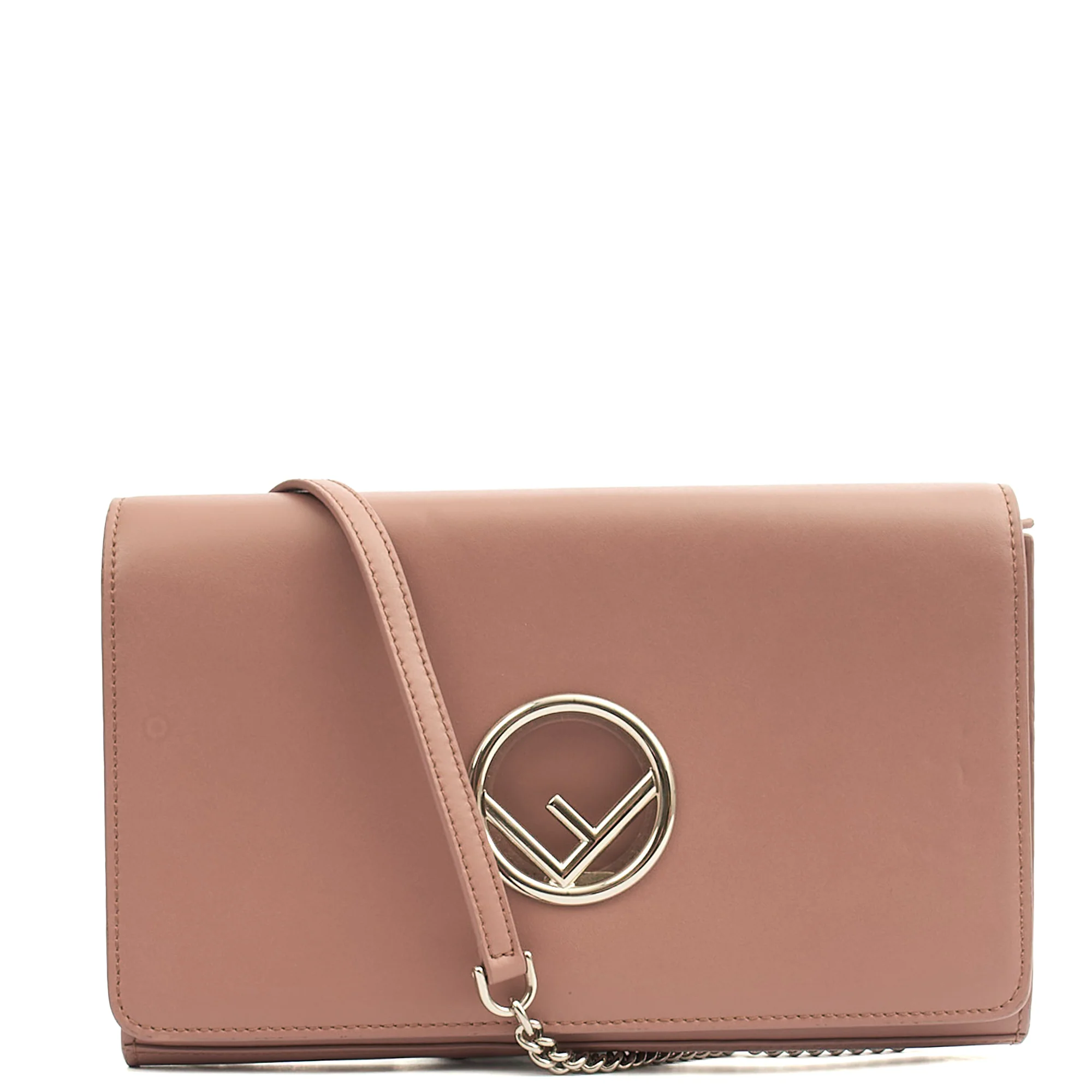 Picture of Fendi Cross Body Kan I F Wallet On Chain in Pink, Leather