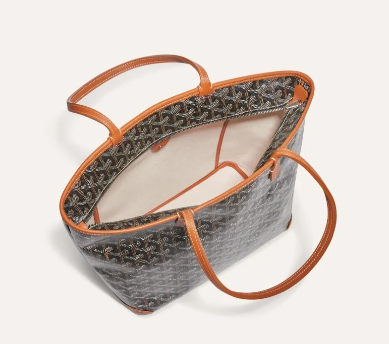 Goyard Artois PM Bag in Brown interior view