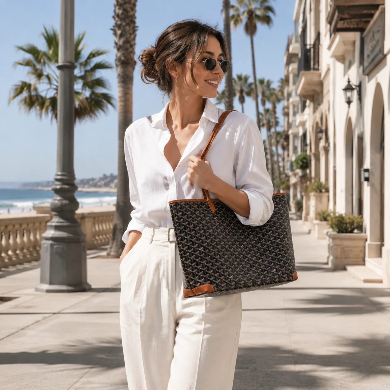 Goyard Artois PM Bag in Brown lifestyle