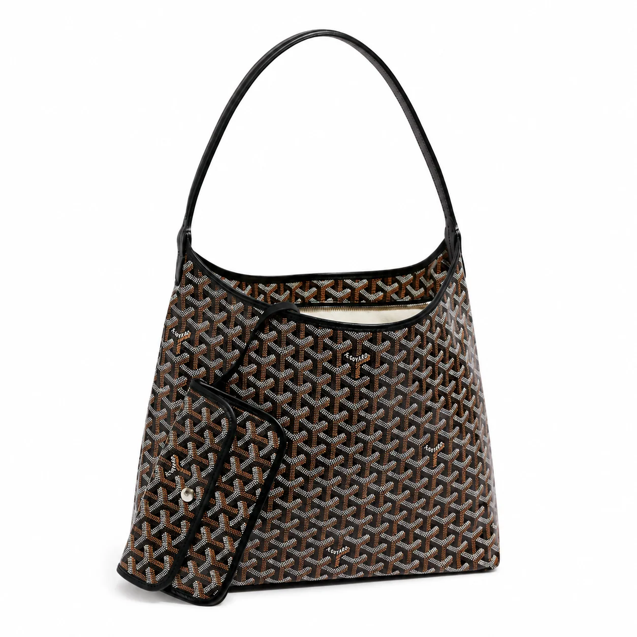 Goyard Bohème Hobo Bag in Black front view