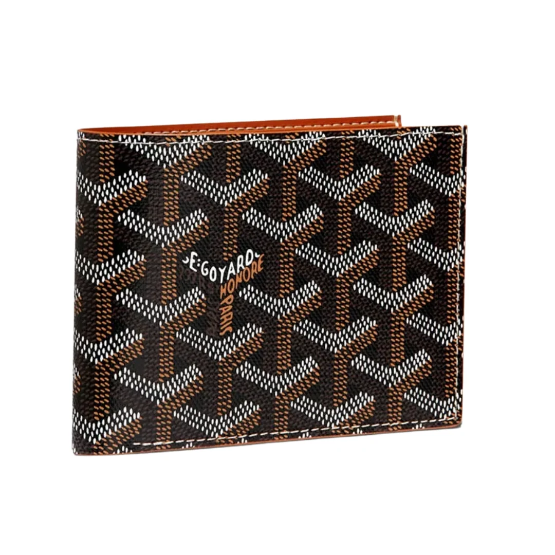 Goyard Victoire Wallet Black & Tan front view