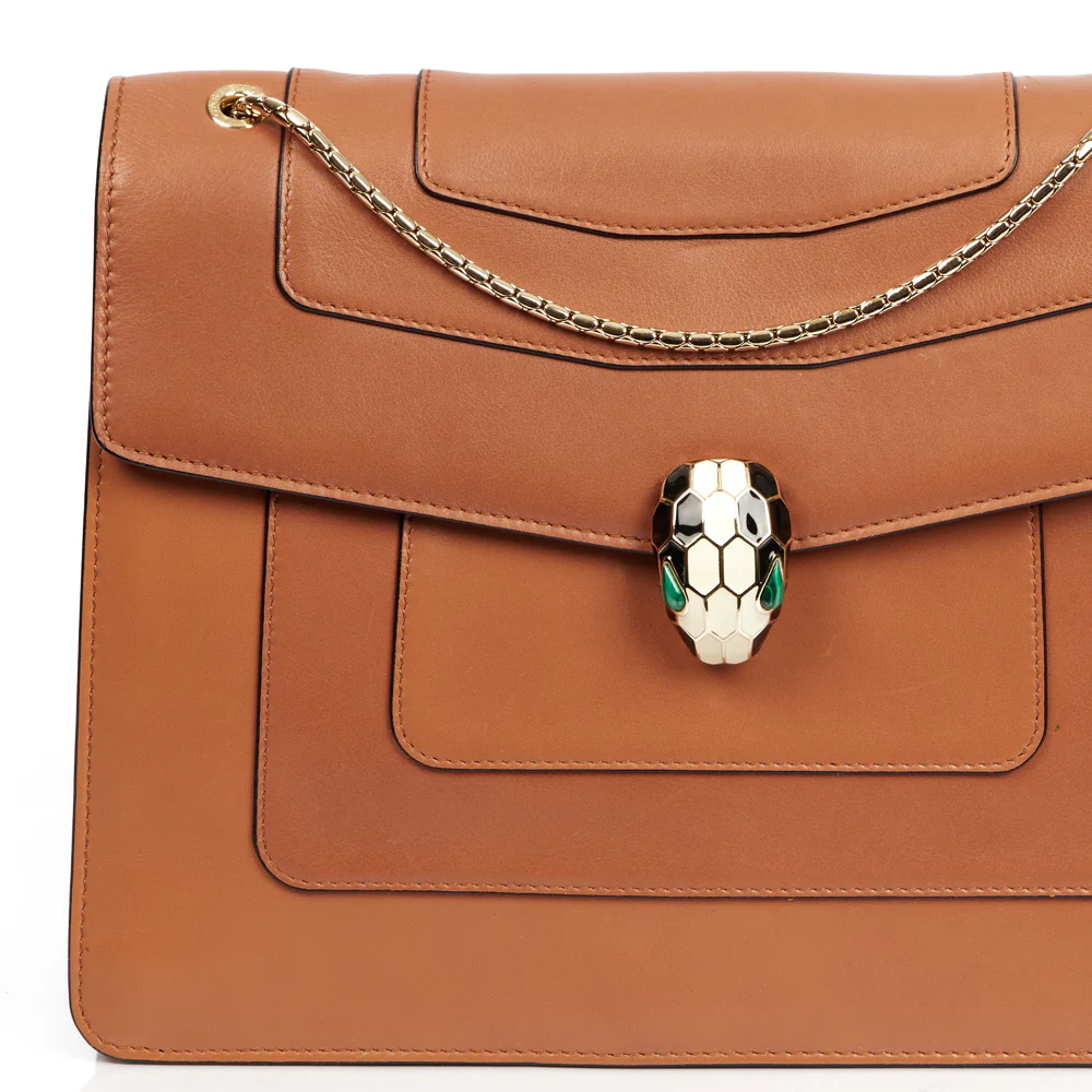 Picture of Bulgari Shoulder Bag Serpenti Forever Crossbody in Brown, Leather